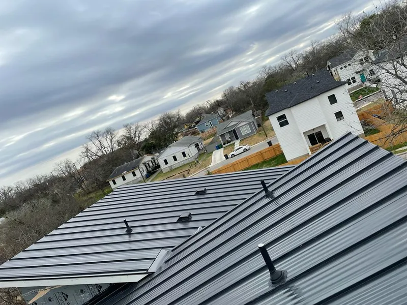 Standing seam metal roof panels with vents for Skylight Repair in East Rutherford